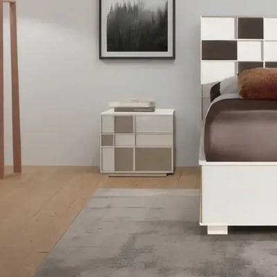 Éjjeliszekrény 2 fiókkal, geometrikus dizájnnal – Morello 3984