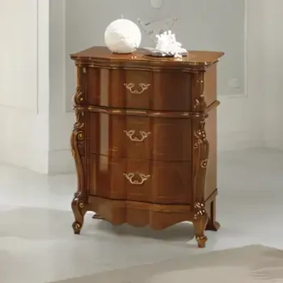 Éjjeliszekrény 3 fiókkal, intarziás – Morello 4325