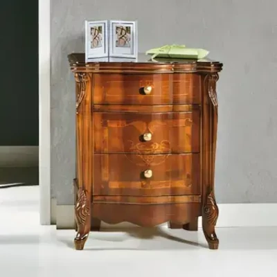 Éjjeliszekrény 3 fiókkal, intarziás – Morello 4337