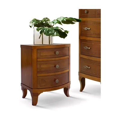 Éjjeliszekrény 3 fiókkal, intarziás – Morello 4344