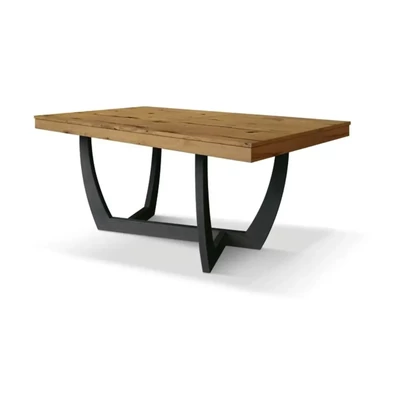 Étkezőasztal, bővíthető, rusztikus tölgy asztallappal – Morello 2257