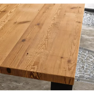 Dining Table with Metal Legs, Solid Pine – Morello 2220