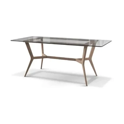 Dining Table with Smoke Glass Insert – Morello 2239