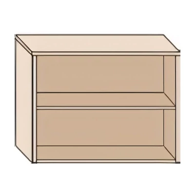 Fali szekrényelem 2 polccal, 100x82 cm – Morello 3205