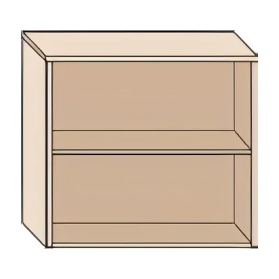Fali szekrényelem 2 polccal, 100x104,5 cm – Morello 3206