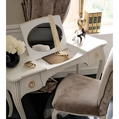Dressing Table with 2 Drawers, with Lift-Up Mirror – Morello 3469