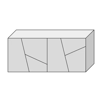 Fiók geometrikus díszítéssel, 90 cm széles, 35 cm mély – Morello 3133.AT