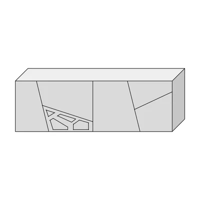 Fiók geometrikus díszítéssel, 120 cm széles, 35 cm mély – Morello 3134.AI
