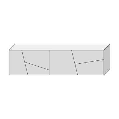 Fiók geometrikus díszítéssel, 150 cm széles, 35 cm mély – Morello 3135.AT