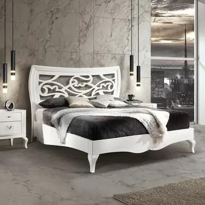 Franciaágy-keret áttört díszítésű fejvéggel – Morello 4042