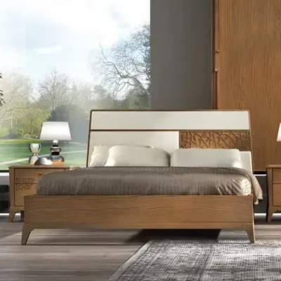 Franciaágy-keret kárpitozott fejvéggel, áttört díszítéssel, 180x200 cm – Morello 4029.B