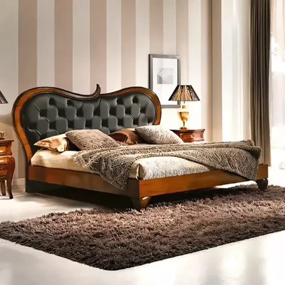 Franciaágy-keret kárpitozott fejvéggel – Morello 4095