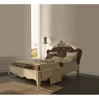 Franciaágy-keret kárpitozott fejvéggel – Morello 4583