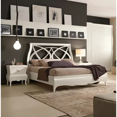 Franciaágy-keret rácsos díszítésű fejvéggel – Morello 4586