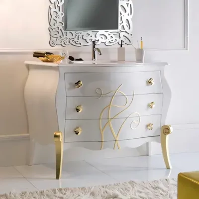 Fürdőszobaszekrény 3 fiókkal, mosdókagylóval – Morello 4632