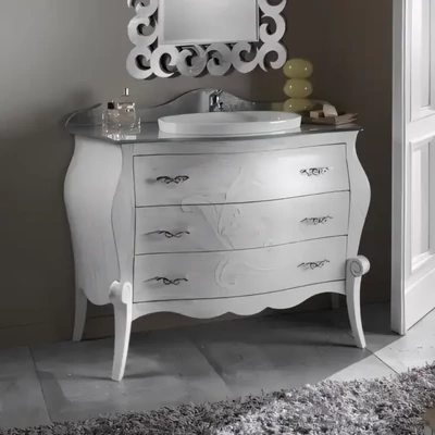 Fürdőszobaszekrény 3 fiókkal, mosdókagylóval – Morello 4635