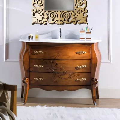 Fürdőszobaszekrény 3 fiókkal, mosdókagylóval – Morello 4638