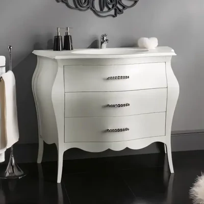 Márványkompozit mosdókagyló a 4640-es fürdőszobaszekrényhez – Morello 4641