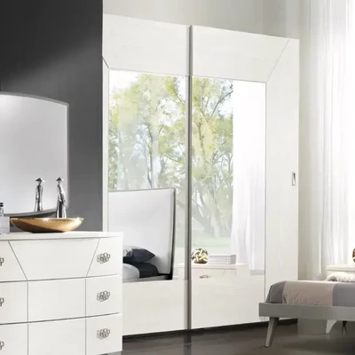 Gardróbszekrény, 2 tolóajtós, tükrös ajtókkal – Morello 4012