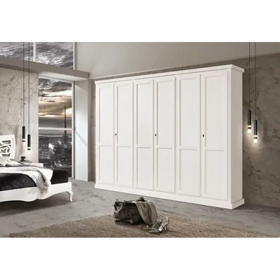 Gardróbszekrény, 6 ajtós – Morello 4038