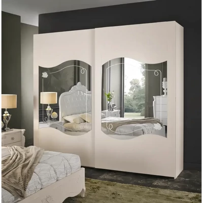 Gardróbszekrény, 2 tolóajtós, tükrös ajtókkal – Morello 4109