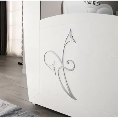 Wardrobe, 2 Sliding Doors, with Mirrored Doors, with Decoration – Morello 4122