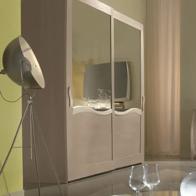 Gardróbszekrény, 2 tolóajtós, tükrös ajtókkal – Morello 4133