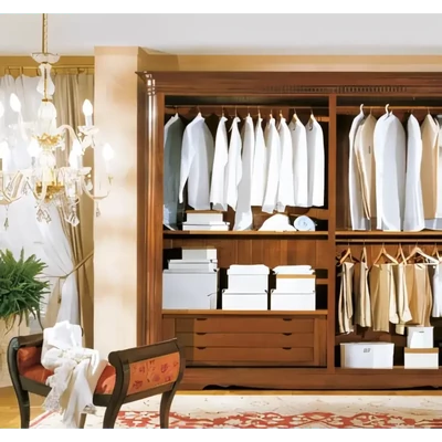 Wardrobe, 4-Door, with Inlay – Morello 4159