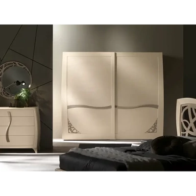 Gardróbszekrény, 2 tolóajtós, áttört díszítéssel – Morello 4532