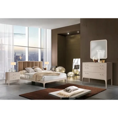 Double Bed Frame with Upholstered Headboard, 160x200 cm – Morello 4055.A