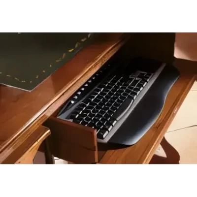 Writing Desk with PC Holder Cabinet, with 4 Drawers, with Faux Leather Tabletop – Morello Settecento 3919