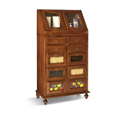 Kamraszekrény fel/lenyitható ajtókkal, 4 fiókkal – Morello 3055