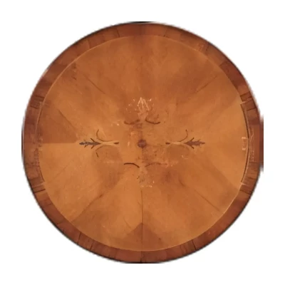 Round Dining Table, Extendable, with Inlay – Morello 2332