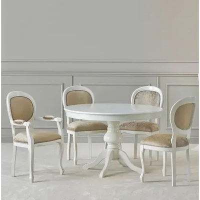 Kerek étkezőasztal, bővíthető (kihúzható), 120x120 cm – Morello 2347
