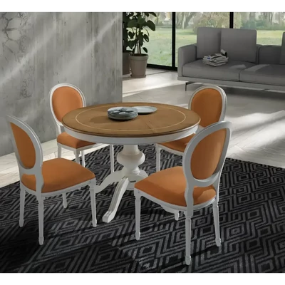 Chair, Upholstered, with Turned Legs – Morello 2356