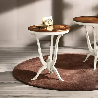 Kerek kisasztal Verona intarziával – Morello 3435