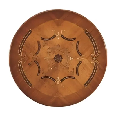 Round Lamp Table with Verona Inlay – Morello 3435