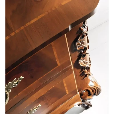 Chest of Drawers with 2 Drawers, with Carved Decoration – Morello 3679