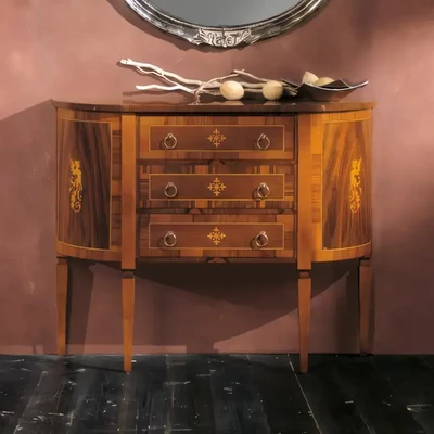 Komód 3 fiókkal, intarziás – Morello 3676