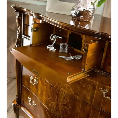 Chest of Drawers with 2 Nightstands, with Inlay – Morello 4332