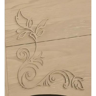 Chest of Drawers with 3 Drawers, with Openwork Decoration – Morello 4365