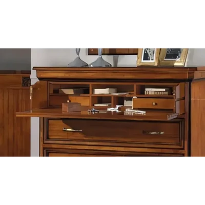 Komód 4 fiókkal, lehajtható fiókkal, faragott díszítéssel – Morello 4150.B