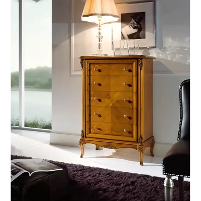 Komód 5 fiókkal, intarziás – Morello 3519