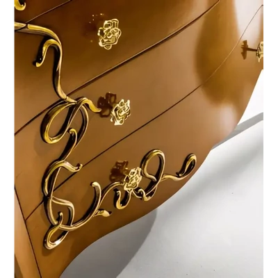 Chest of Drawers with 5 Drawers, with Relief Decoration – Morello 4356