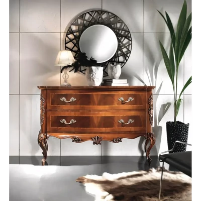 Chest of Drawers with 2 Drawers, with Carved Decoration – Morello 3679