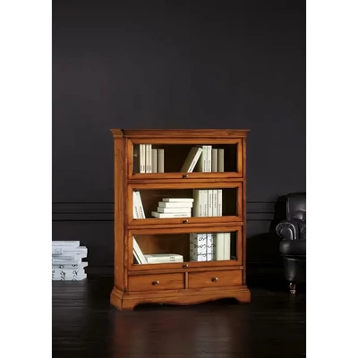 Könyvespolc 3 felnyitható ajtóval, 2 fiókkal – Morello 3046