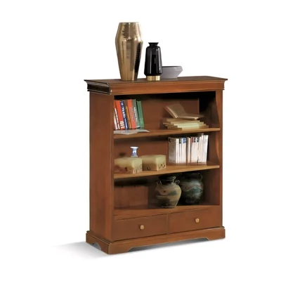 Könyvespolc 3 polccal, 2 fiókkal, Lajos Fülöp stílusú – Morello Luigi Filippo 3049