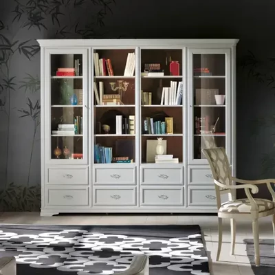 Könyvespolc, 2 ajtós, 8 fiókkal – Morello 3871