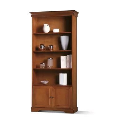 Könyvespolc elem 4 polccal, 2 ajtós alsó tárolórésszel, Lajos Fülöp stílusú – Morello Luigi Filippo 2923