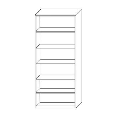 Könyvespolc elem 5 polccal – Morello 2907